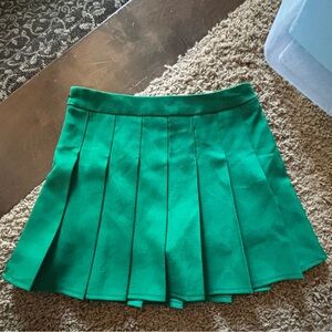 Green cheerleader skirt